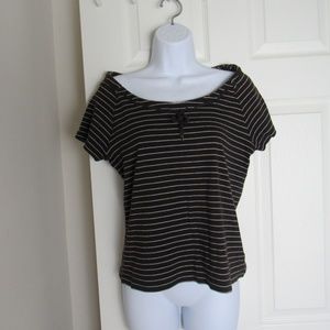 American Living Scoop Neck Striped Shirt Size L